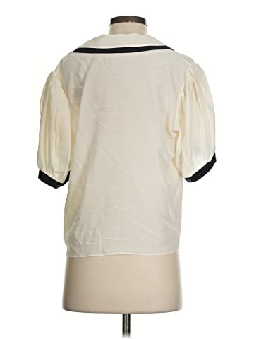 FRAME Short Sleeve Silk Top (view 2)