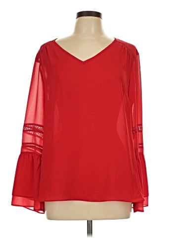 Rose + Olive Long Sleeve Blouse (view 1)