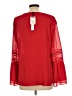 Rose + Olive Red Long Sleeve Blouse Size L - photo 2