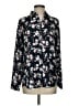 Banana Republic 100% Polyester Floral Black Long Sleeve Blouse Size S - photo 1
