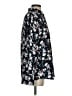 Banana Republic 100% Polyester Floral Black Long Sleeve Blouse Size S - photo 4