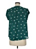 41Hawthorn 100% Polyester Stars Teal Short Sleeve Blouse Size Med Petite - photo 2