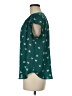41Hawthorn 100% Polyester Stars Teal Short Sleeve Blouse Size Med Petite - photo 5