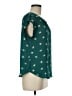 41Hawthorn 100% Polyester Stars Teal Short Sleeve Blouse Size Med Petite - photo 4