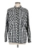 Unbranded Checkered-gingham Black Long Sleeve Button-Down Shirt Size 6 (estimated) - photo 1