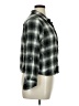 Time and Tru Plaid Gray Long Sleeve Button-Down Shirt Size L - photo 4