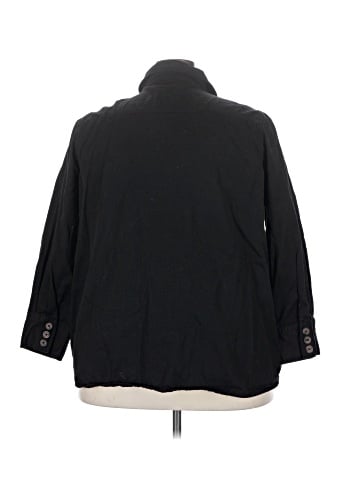 Ulla Popken 3/4 Sleeve Button-Down Shirt (view 2)