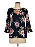 Nine Britton Black 3/4 Sleeve Blouse Size L - photo 1
