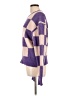 Double Zero Checkered-gingham Purple Pullover Sweater Size L - photo 5