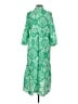 THML 100% Polyester Paisley Green Casual Dress Size S - photo 2