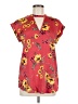 Express 100% Polyester Red Short Sleeve Blouse Size M - photo 1