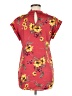 Express 100% Polyester Red Short Sleeve Blouse Size M - photo 2