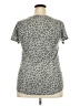 Zoe+Liv Animal Print Gray Short Sleeve Top Size XXL - photo 2