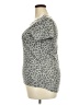 Zoe+Liv Animal Print Gray Short Sleeve Top Size XXL - photo 5