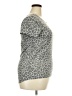 Zoe+Liv Animal Print Gray Short Sleeve Top Size XXL - photo 4