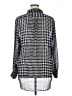 TWO by Vince Camuto 100% Polyester Houndstooth Silver Long Sleeve Blouse Size XL - photo 2