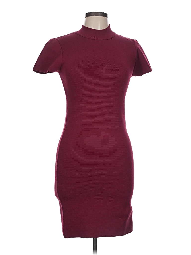 Pre-owned Assorted Brands Casual Dress In Burgundy