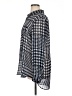 TWO by Vince Camuto 100% Polyester Houndstooth Silver Long Sleeve Blouse Size XL - photo 5