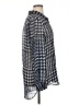 TWO by Vince Camuto 100% Polyester Houndstooth Silver Long Sleeve Blouse Size XL - photo 4