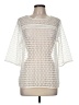 Ann Taylor LOFT 100% Polyester Ivory 3/4 Sleeve Top Size M - photo 1