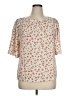Ann Taylor LOFT Outlet 100% Polyester Ivory Short Sleeve Blouse Size XL - photo 1