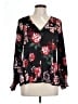 Maurices 100% Polyester Black Long Sleeve Blouse Size L - photo 1