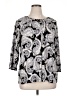 Croft & Barrow Paisley Silver 3/4 Sleeve Blouse Size 1X - photo 1