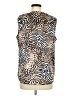 Anne Klein Animal Print Brown Sleeveless Blouse Size M - photo 2