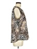 Anne Klein Animal Print Brown Sleeveless Blouse Size M - photo 4