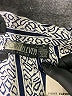 POINT ELEVEN CLASSICS 100% Polyester Chevron-herringbone Blue Ivory Long Sleeve Blouse Size 2X - photo 4