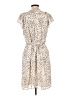 H&M 100% Polyester Animal Print Ivory Cocktail Dress Size 10 - photo 2