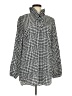 Mud Pie 100% Polyester Houndstooth Black Long Sleeve Blouse Size M - photo 1