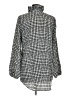 Mud Pie 100% Polyester Houndstooth Black Long Sleeve Blouse Size M - photo 2