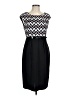 Connected Apparel Chevron-herringbone Black Cocktail Dress Size 12 - photo 1