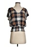 Maurices 100% Rayon Brown Short Sleeve Blouse Size S - photo 1