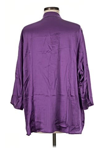 Marina Rinaldi 3/4 Sleeve Silk Top (view 2)