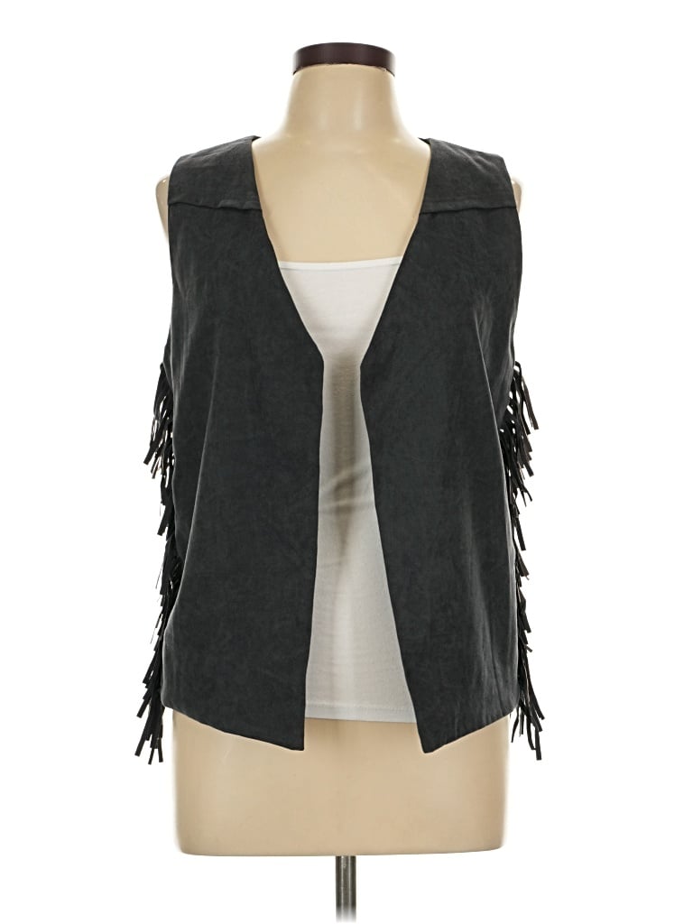 Pre-owned Moon River Vest In Gray