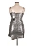 Lulus 100% Polyester Metallic Solid Silver Cocktail Dress Size XL - photo 2