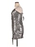 Lulus 100% Polyester Metallic Solid Silver Cocktail Dress Size XL - photo 5