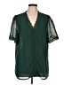 Unbranded 100% Polyester Green Short Sleeve Blouse Size XL - photo 1