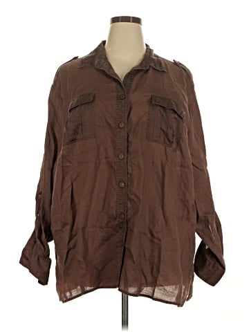 Maggie Barnes 3/4 Sleeve Button-Down Shirt (view 1)