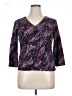 Ruby Rd. Purple 3/4 Sleeve T-Shirt Size XL - photo 1