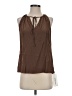 Theory 100% Viscose Brown Sleeveless Blouse Size P (petite) - photo 1