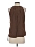 Theory 100% Viscose Brown Sleeveless Blouse Size P (petite) - photo 2