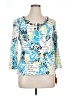Ruby Rd. Blue 3/4 Sleeve T-Shirt Size XL - photo 2