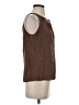 Theory 100% Viscose Brown Sleeveless Blouse Size P (petite) - photo 4