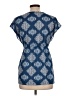 Weekend Suzanne Betro 100% Polyester Blue Short Sleeve Blouse Size L - photo 2