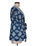 Weekend Suzanne Betro 100% Polyester Blue Short Sleeve Blouse Size L - photo 4