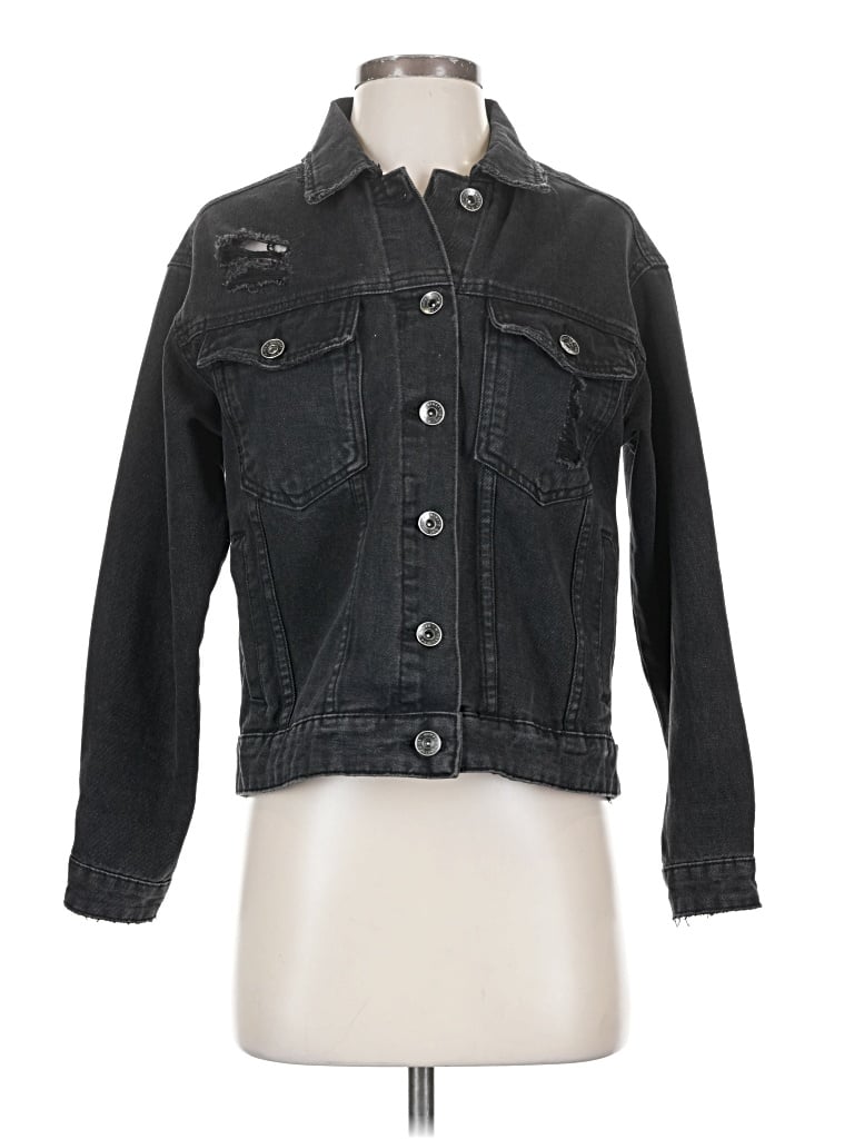 Pre-owned Cotton On Denim Jacket In Black
