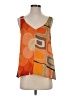 Tiny 100% Polyester Orange Sleeveless Blouse Size S - photo 1